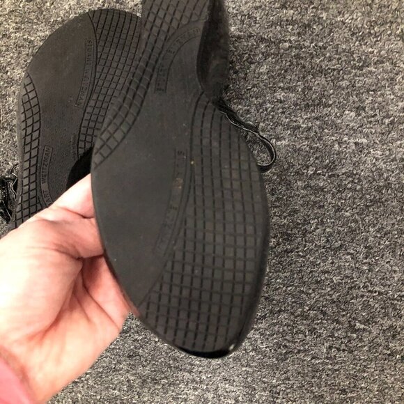 Stuart Weitzman Patent Leather Strappy Wedge Platform Sandals Black 7.5 - Picture 7 of 13